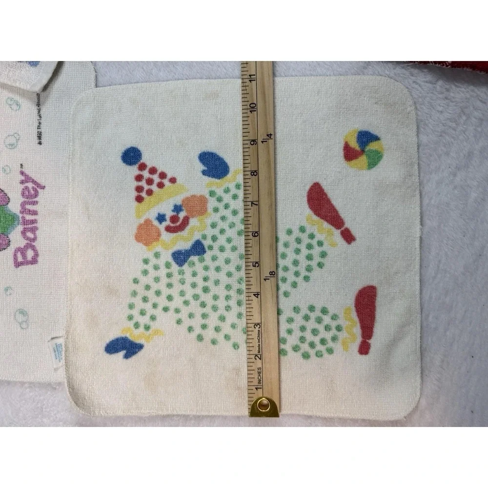 Vintage Wash Cloth Lot 90's American Girl Teenage Mutant Ninja Turtles Barney